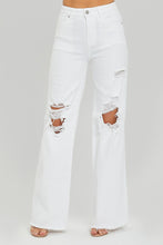 White Risen High Rise/Wide Leg Jeans