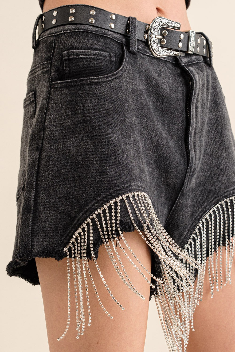 Midnight Sparkles Rhinestone Shorts