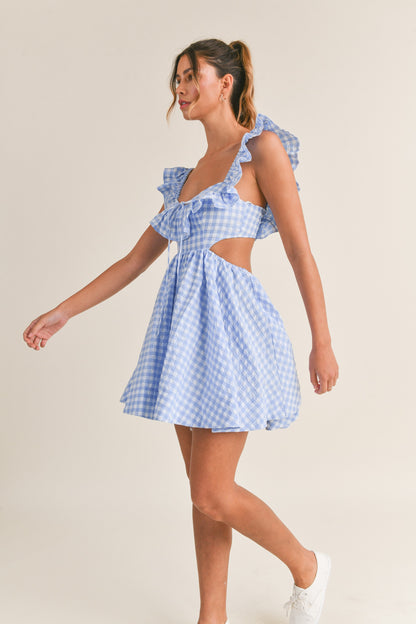 Southern Social Gingham Sweetheart Dress