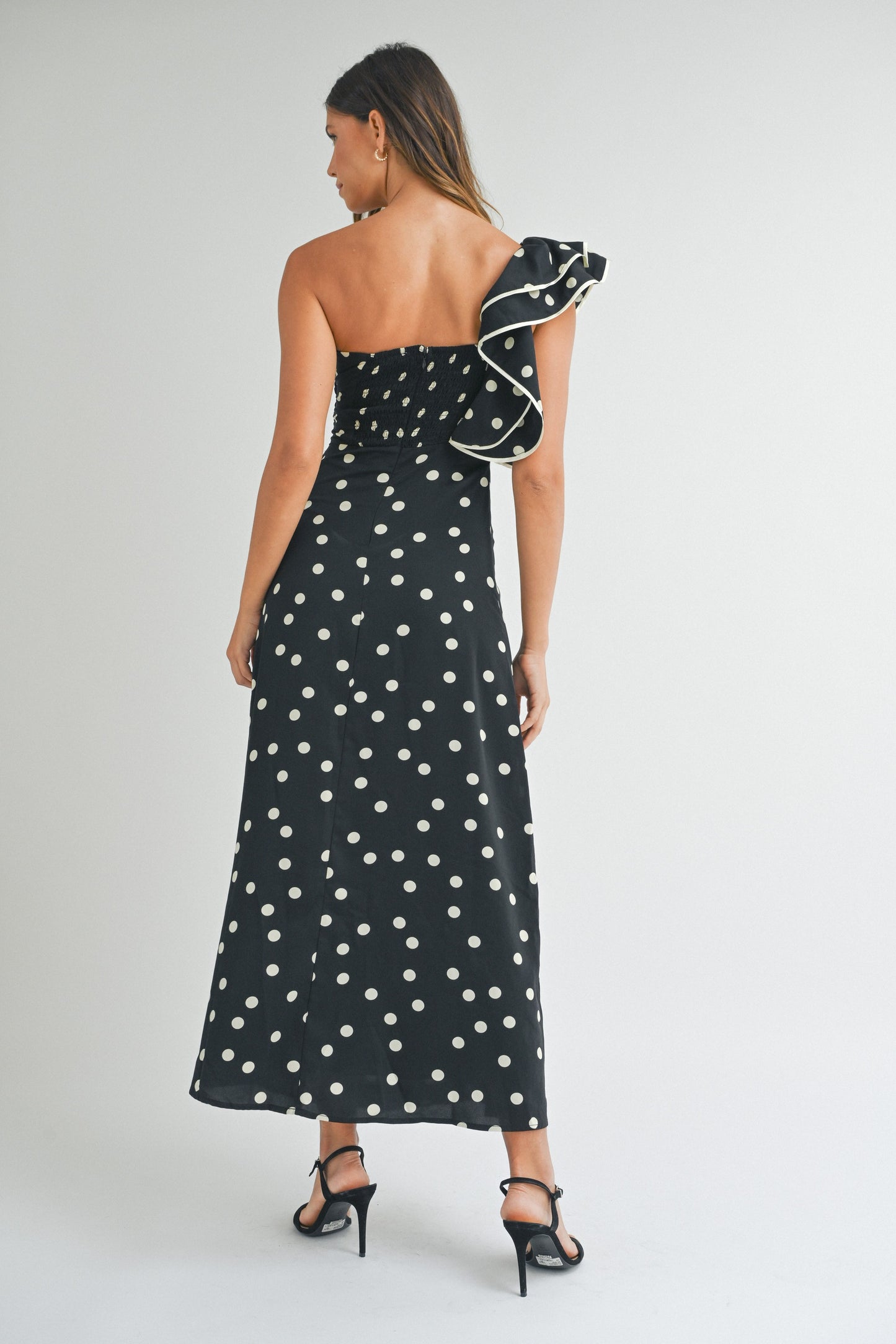 Black Polka Dot Maxi Dress