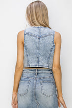 Risen Crop Denim Vest