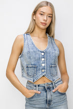 Risen Crop Denim Vest