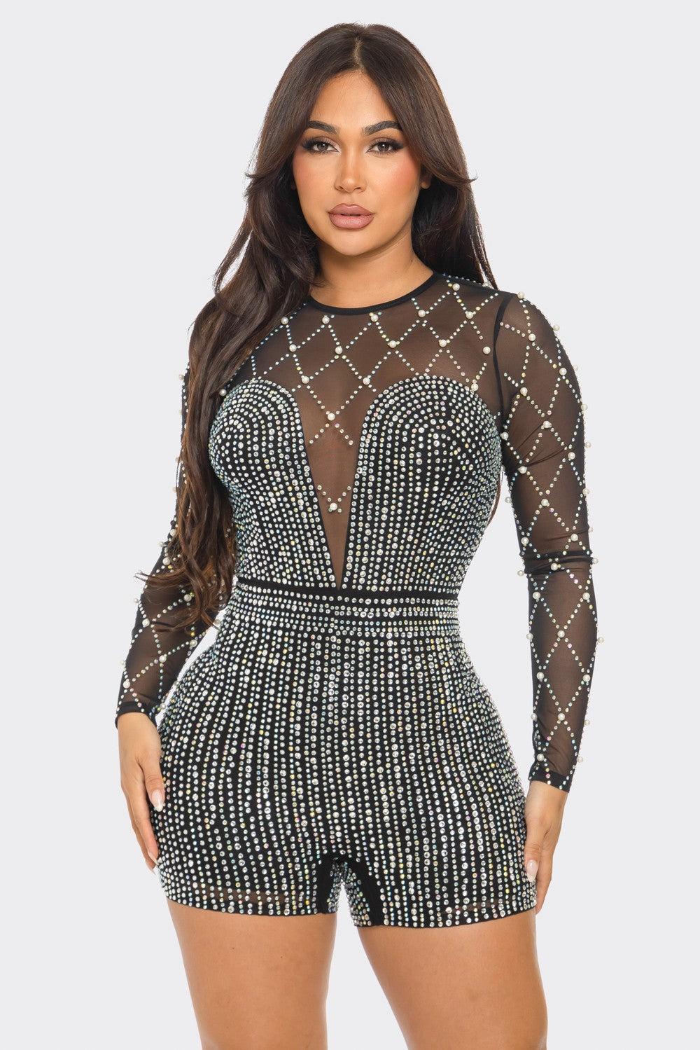 The Best Of All Rhinestone/Pearl Romper