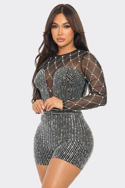 The Best Of All Rhinestone/Pearl Romper