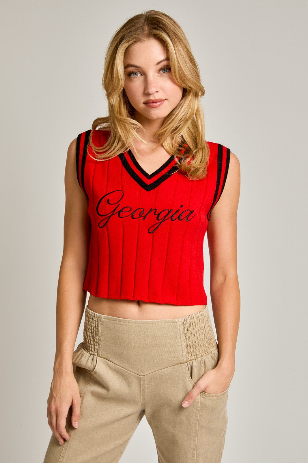 It's Game Time Georgia Sweater Vest