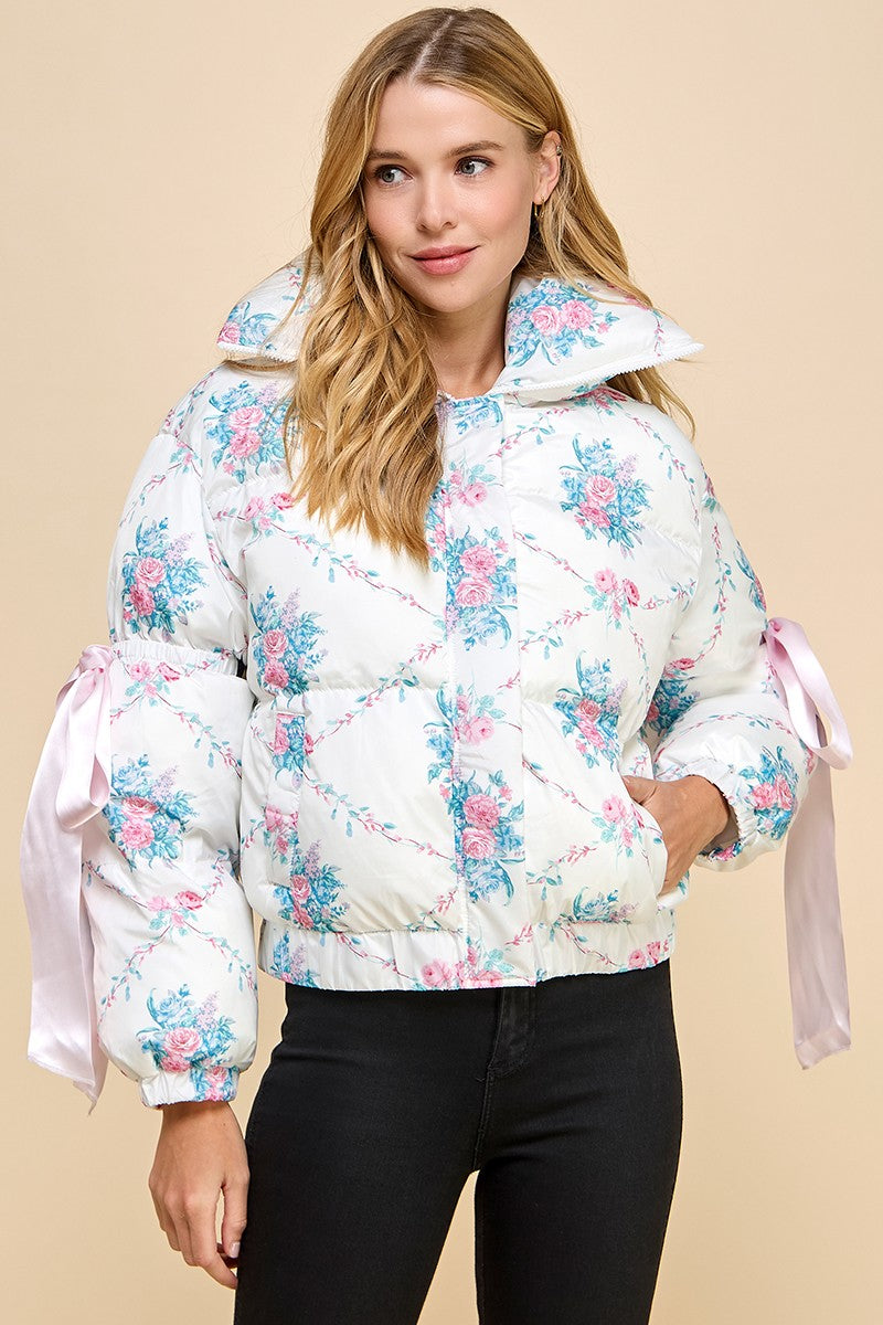 Floral Puffer Jacket