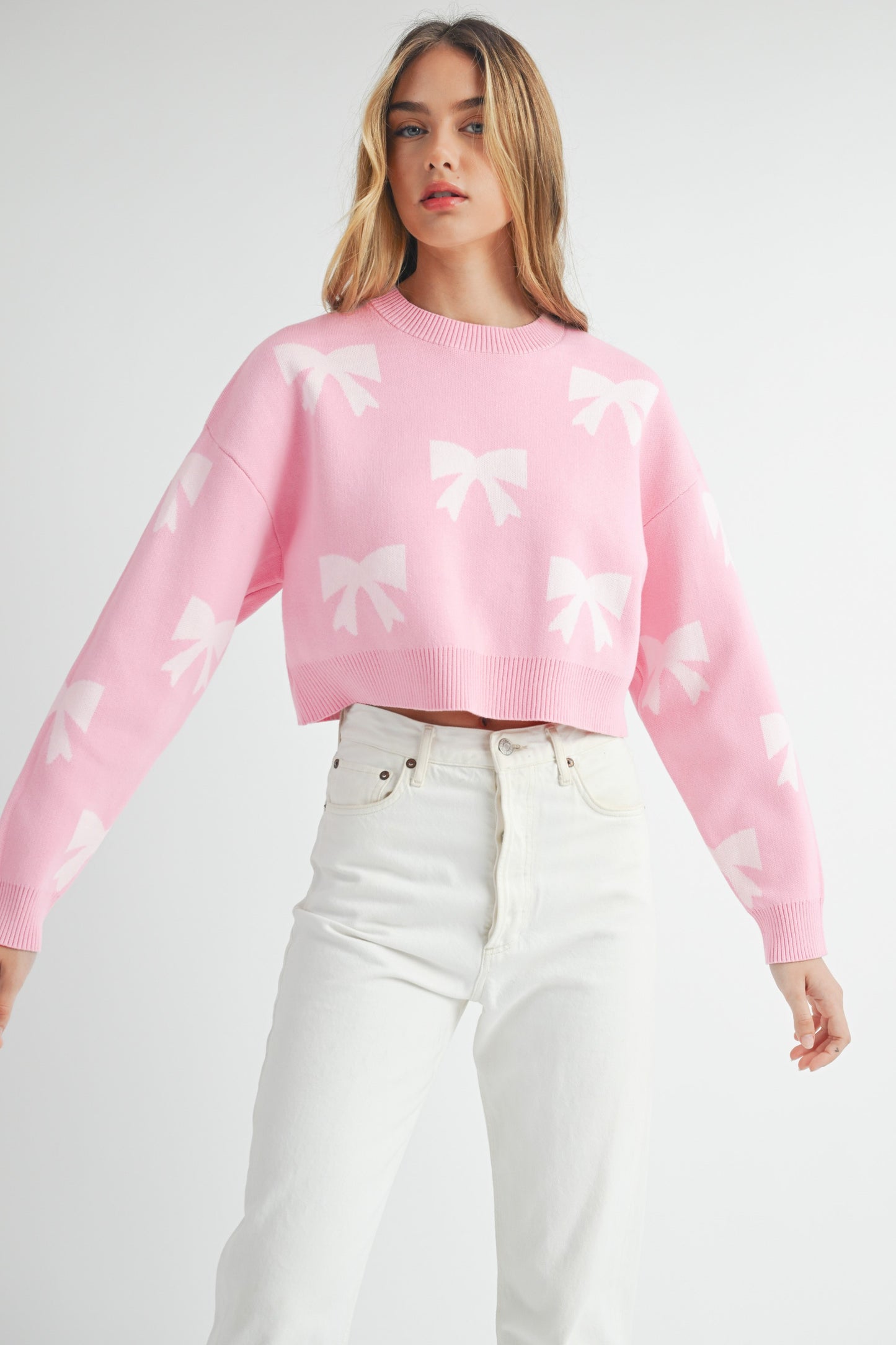 Pink Bow Sweater