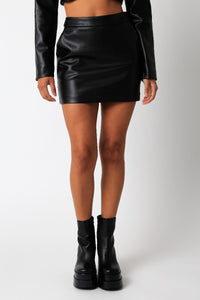 Black Pleather Skirt