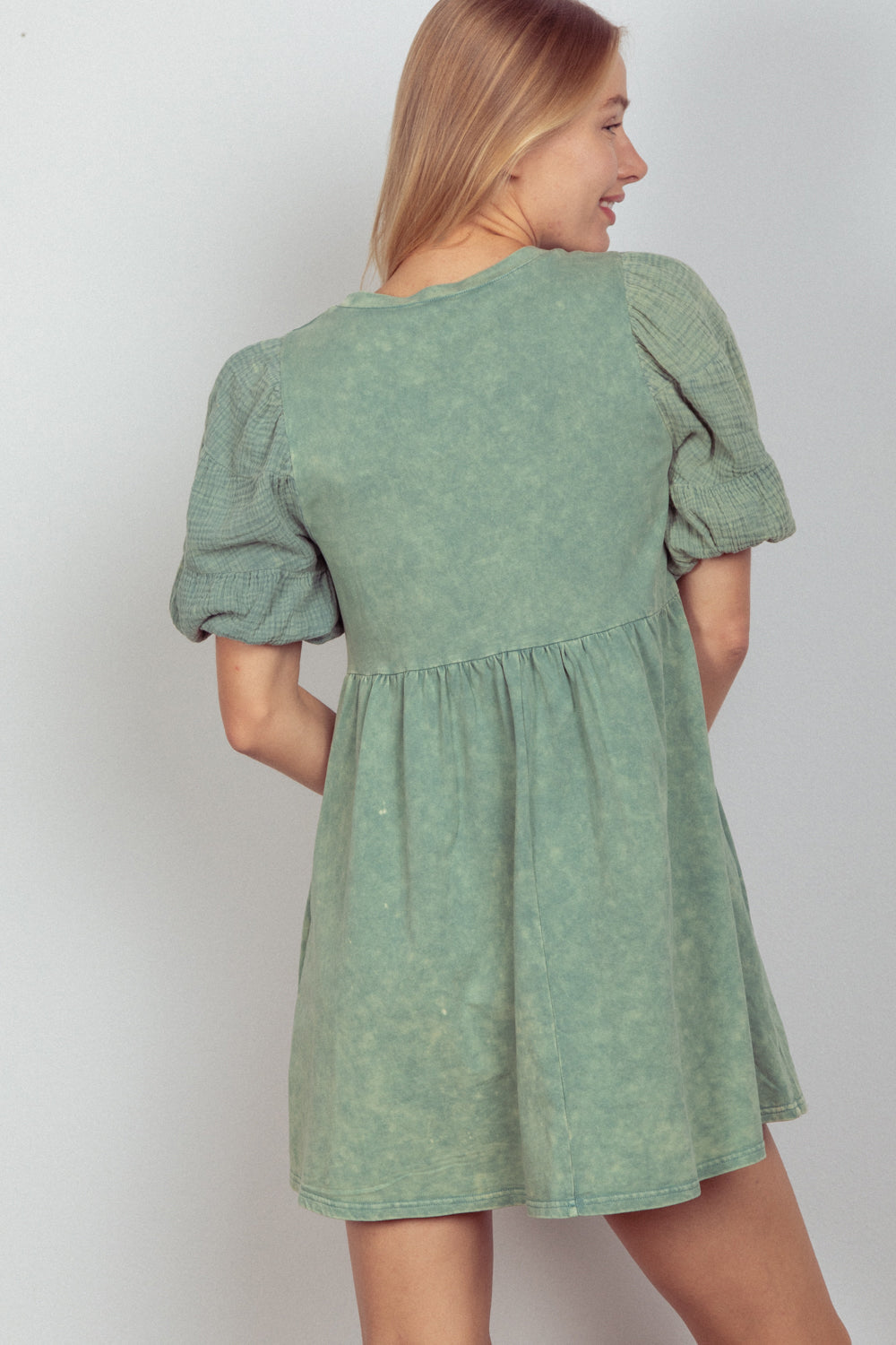 Plus Size Sage Washed Dress