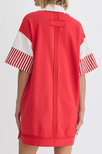 End Zone Elegance Red/White Tunic