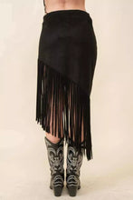 Country Kisses Black Fringe Skirt