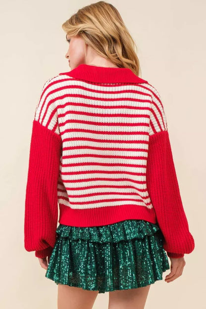 Red Striped Sweater