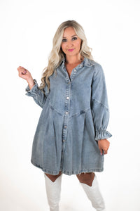 Buttoned Beauty Denim Dress