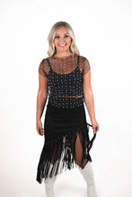 In Trend Black Pearl/Rhinestone Top