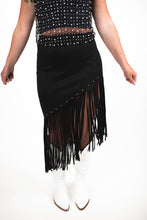 Country Kisses Black Fringe Skirt