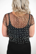 In Trend Black Pearl/Rhinestone Top