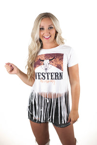 "Western" Fringe Graphic Tee