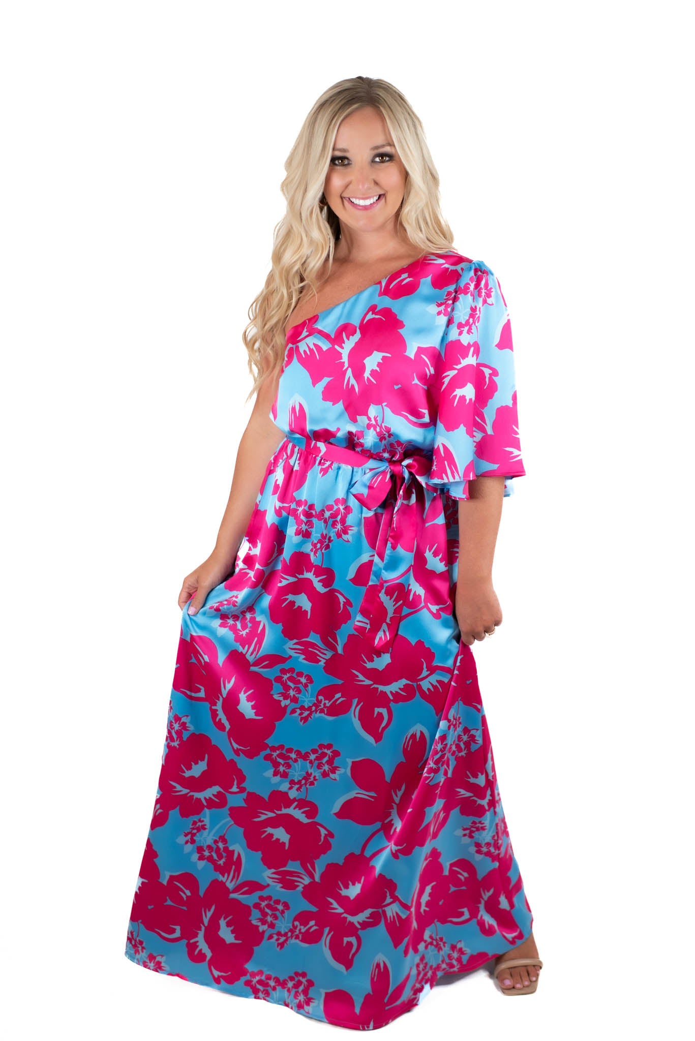 Maldive Moment Satin Maxi Dress