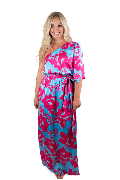 Maldive Moment Satin Maxi Dress