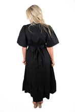 Run Away Black Poplin Midi Dress