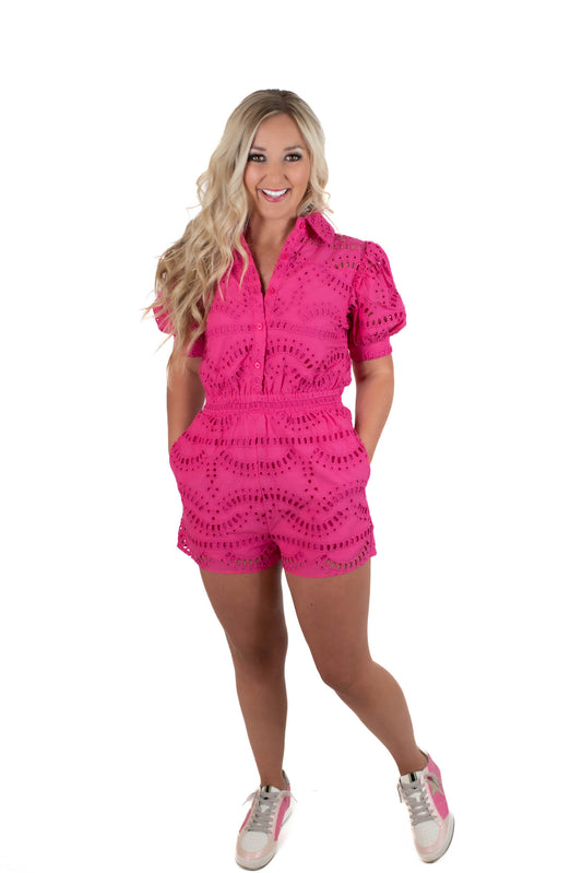 Summer Dates Eyelet Romper