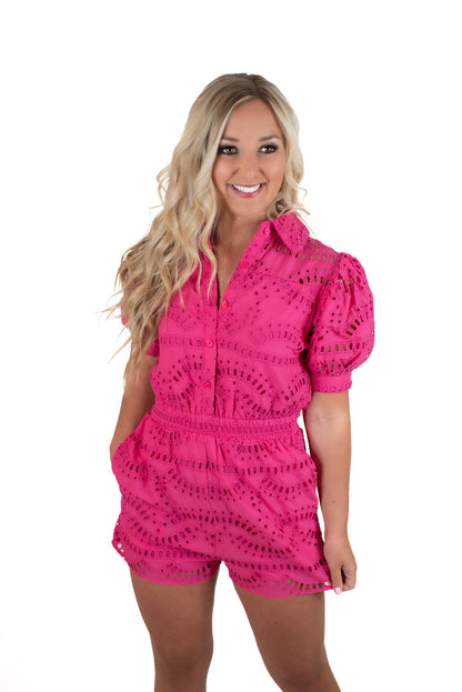 Summer Dates Eyelet Romper