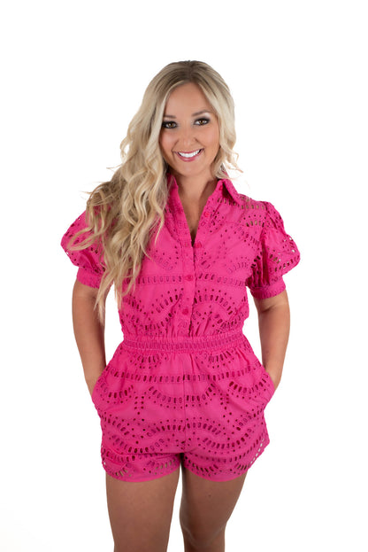 Summer Dates Eyelet Romper