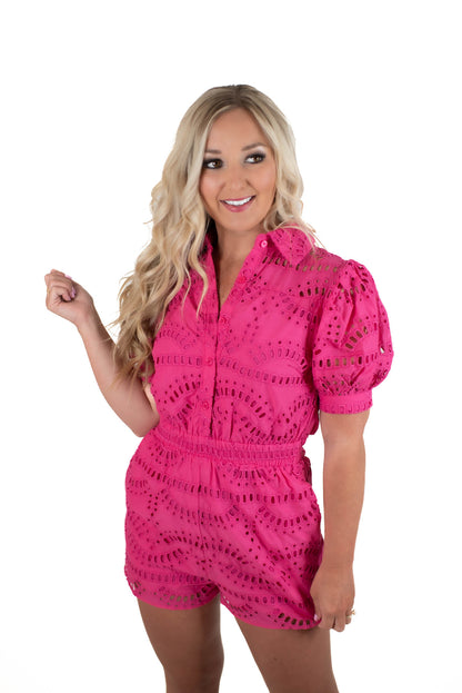 Summer Dates Eyelet Romper