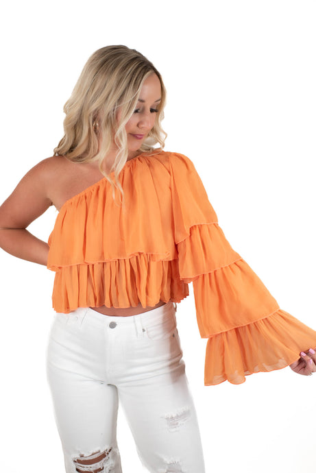 Thinking About Sunshine One Shoulder Top