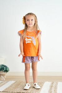 Florida Gator French Knot Ruffle Girls Set