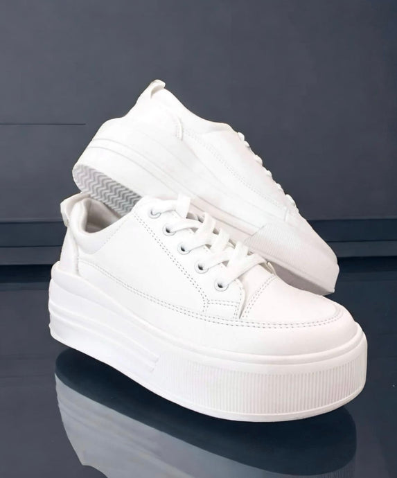 White Platform Sneakers