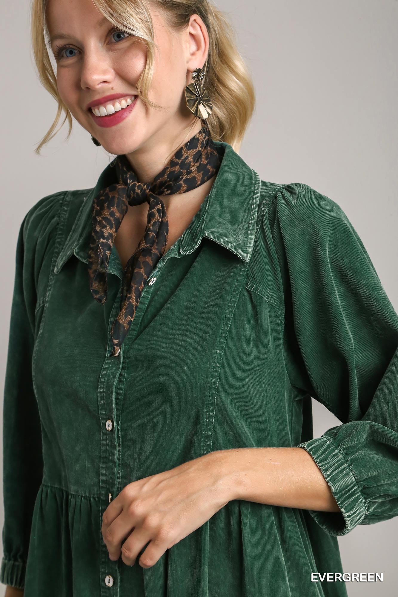 Green Corduroy Dress