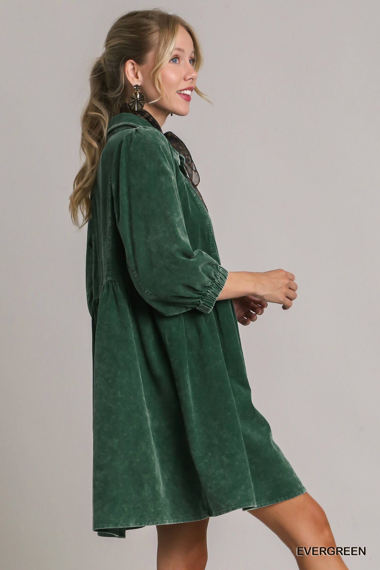 Green Corduroy Dress