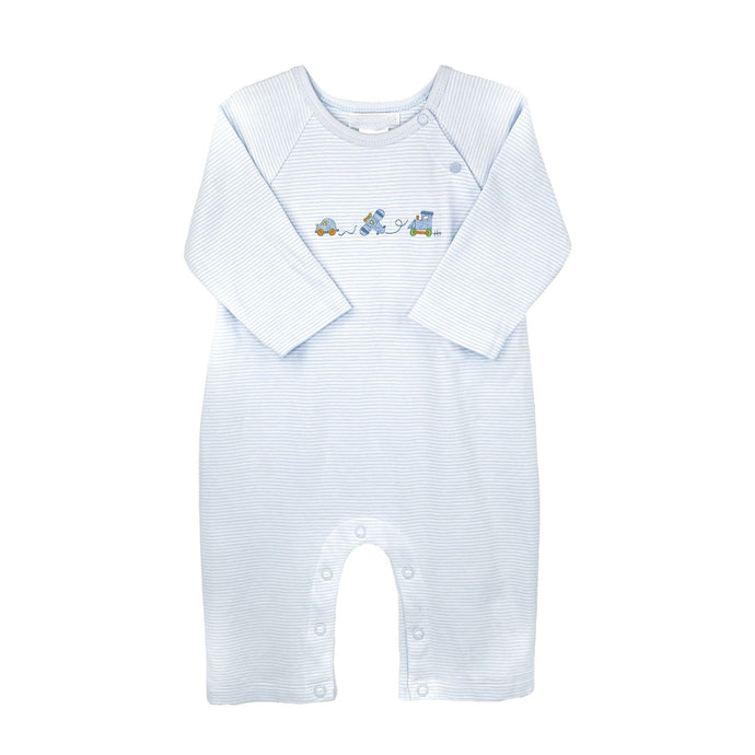 Blue/Striped Embroidered Onesie