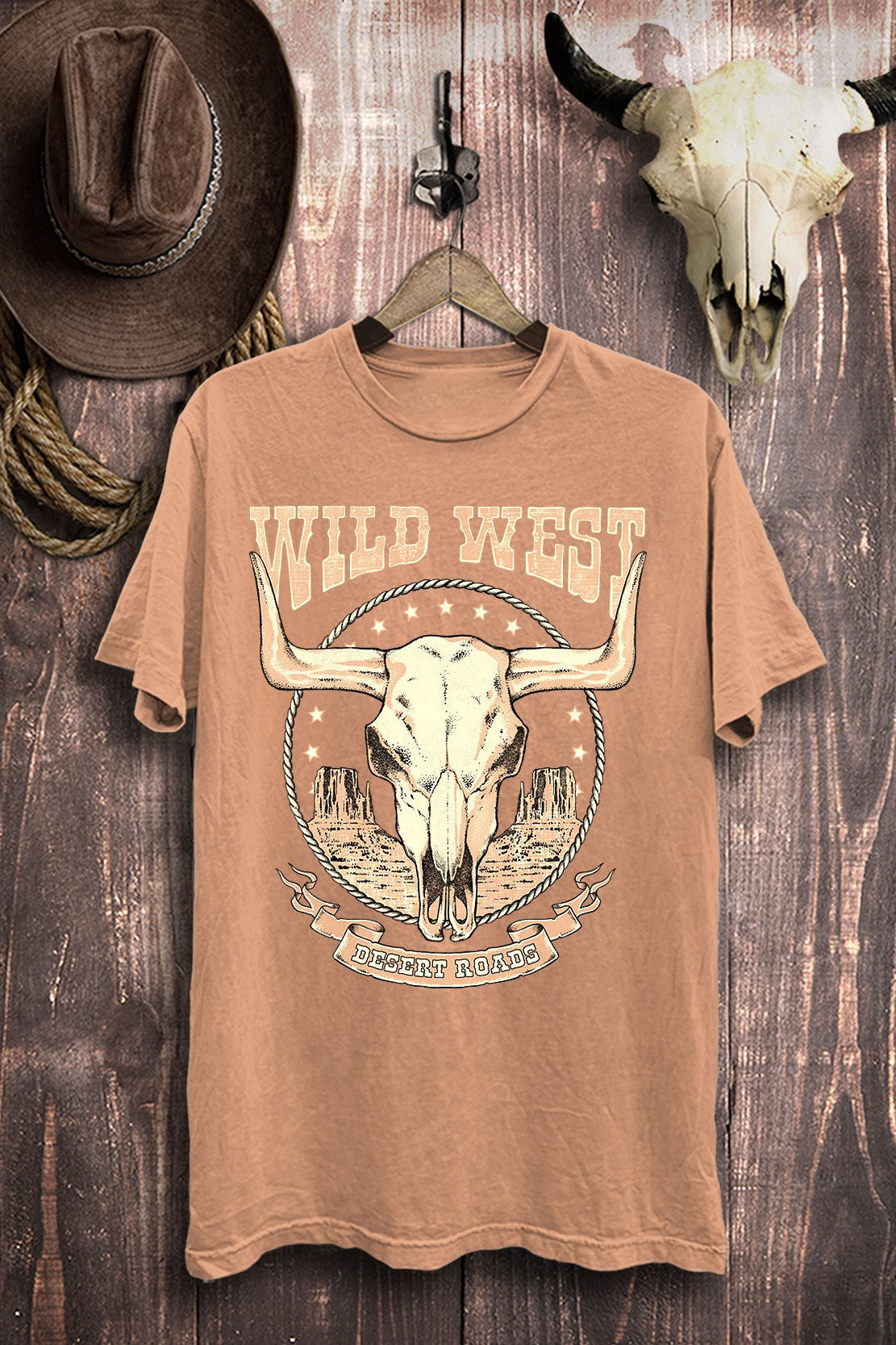 Coral Wild West Desert Roads Graphic Tee