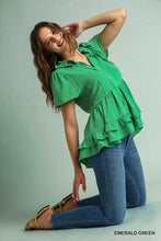 No Complaints Emerald Green Babydoll Top