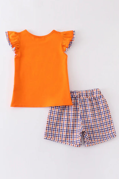 Florida Gator French Knot Ruffle Girls Set