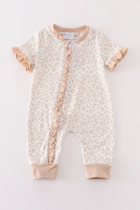 Beige Leopard Onesie