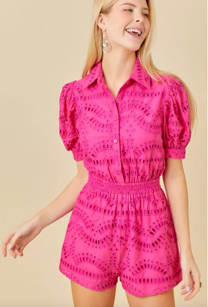 Summer Dates Eyelet Romper