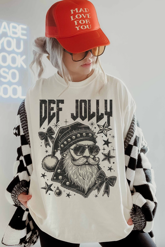 Deff Jolly Rockstar Santa Oversized Tee