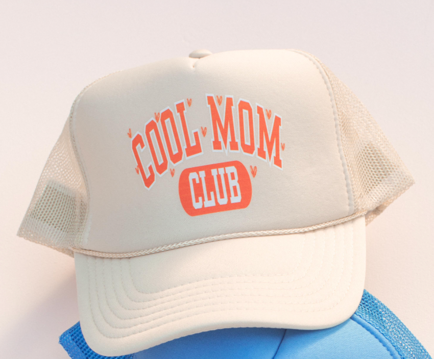 Beige Cool Mom Club Trucker Hat