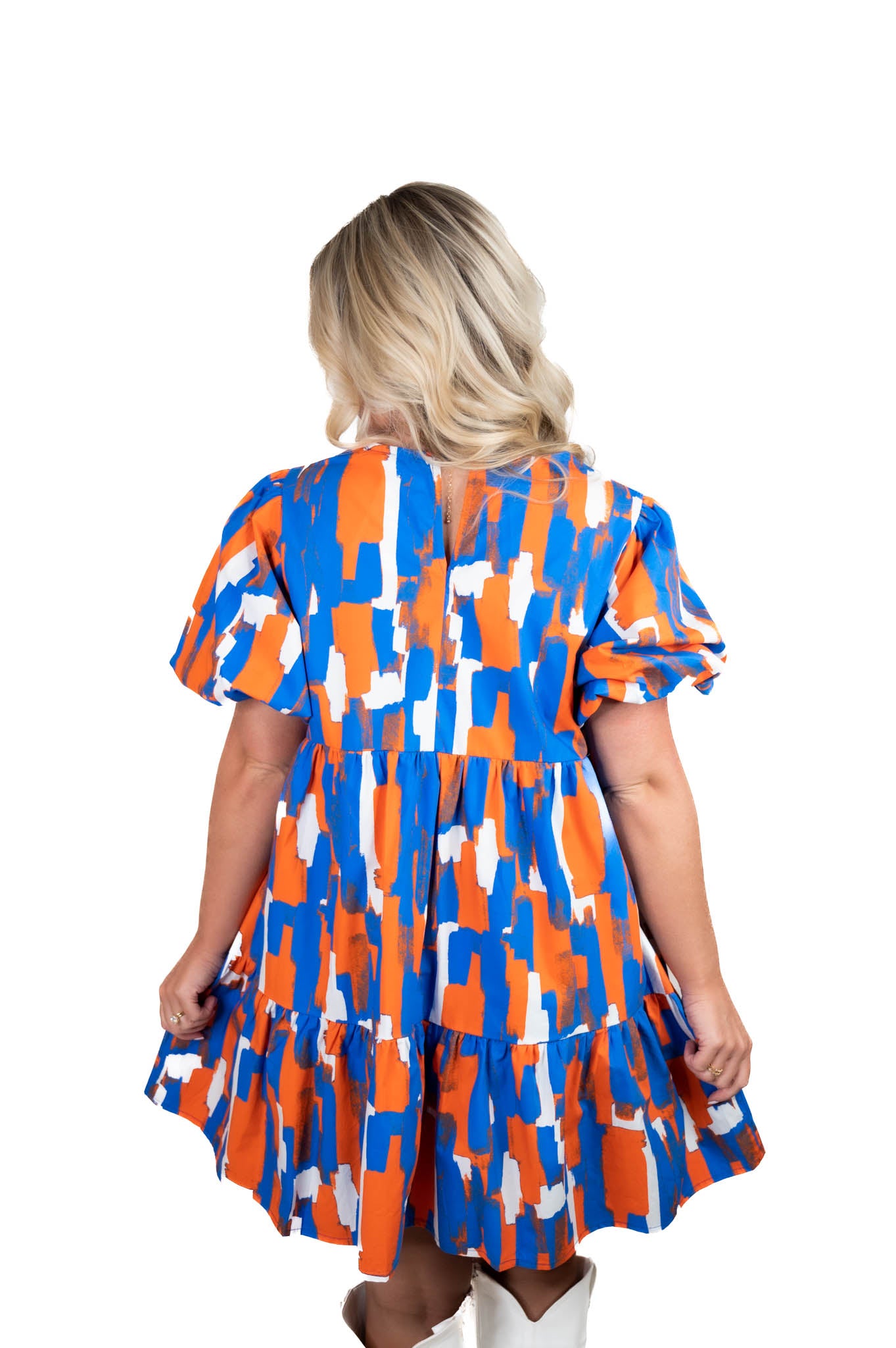 See You At The Game Orange/Blue Dress