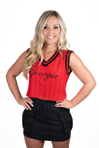 It's Game Time Georgia Sweater Vest