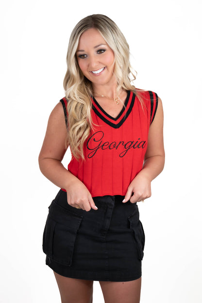 It's Game Time Georgia Sweater Vest