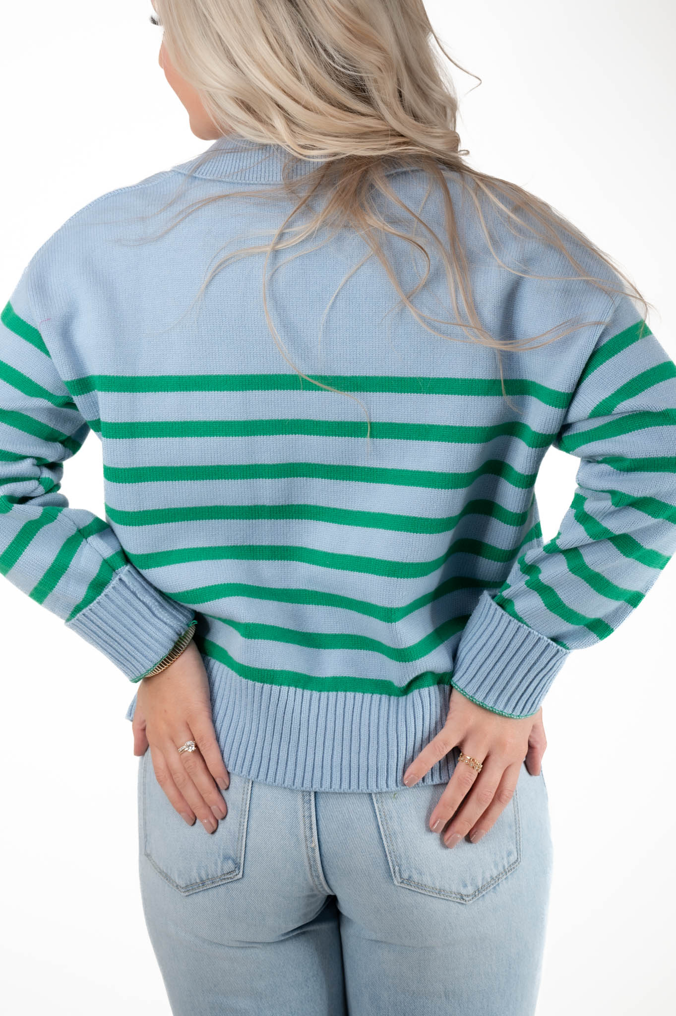 Green/Blue Striped Sweater