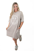 Smiley Taupe Washed/Oversized Dress