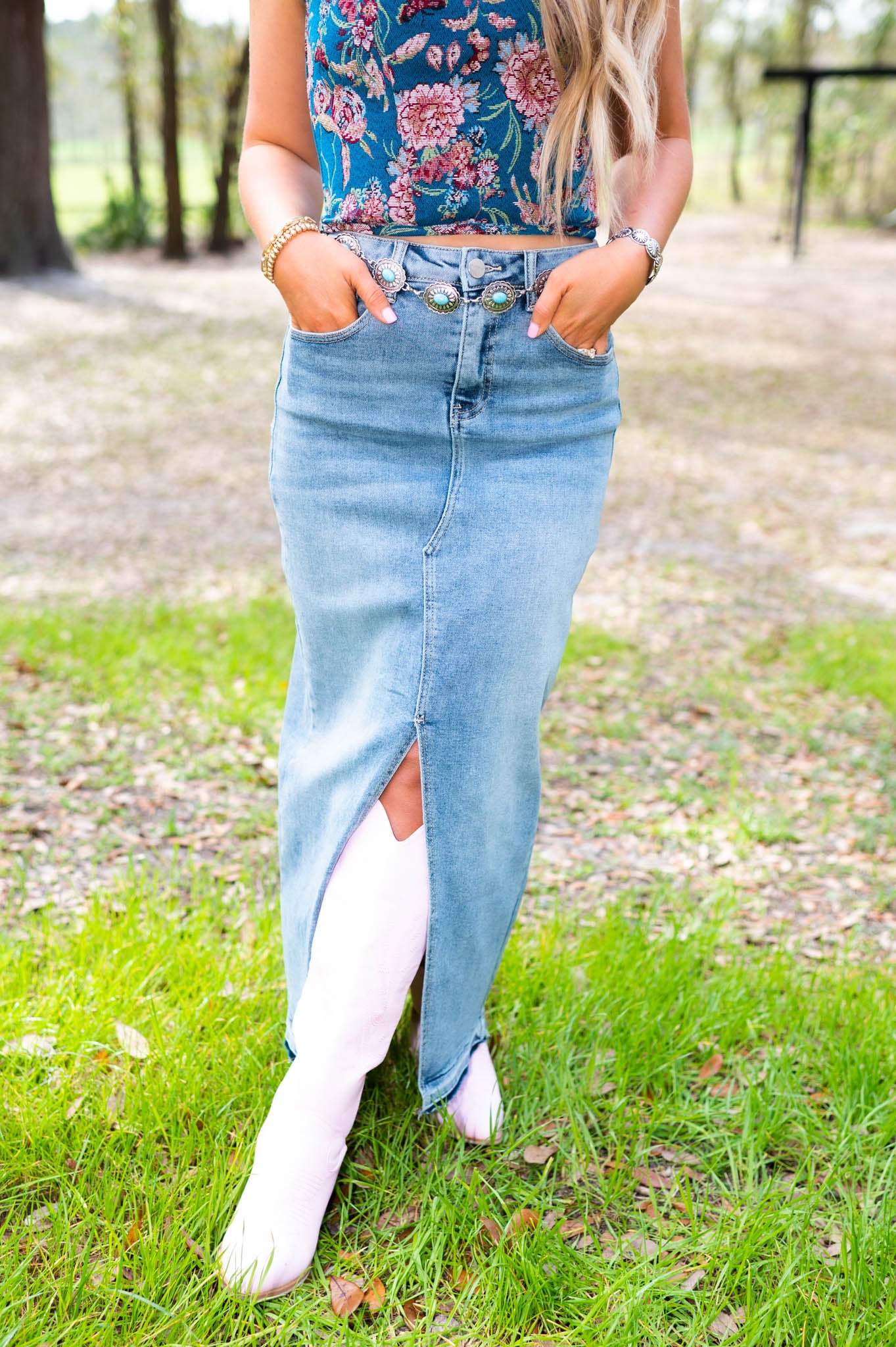 Southern Stone Denim Skirt