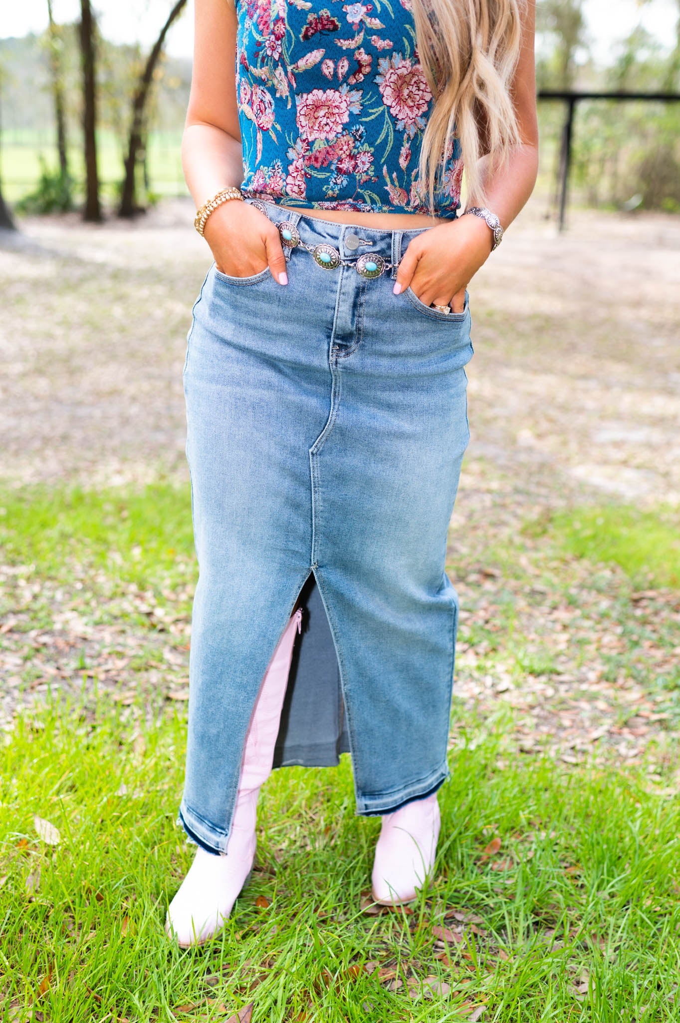 Southern Stone Denim Skirt