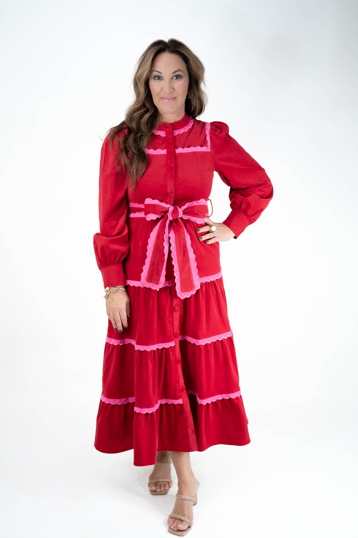 Red Velvet Maxi Dress