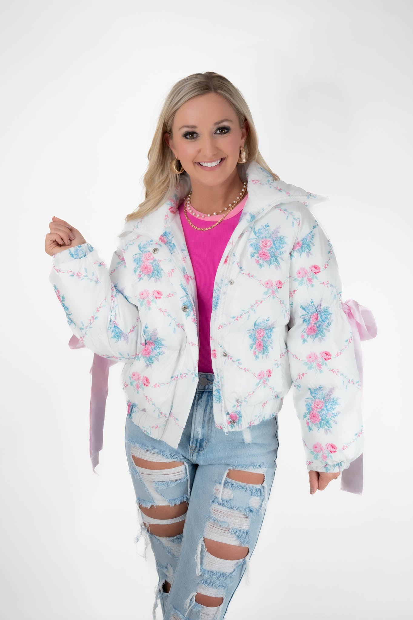 Floral Puffer Jacket